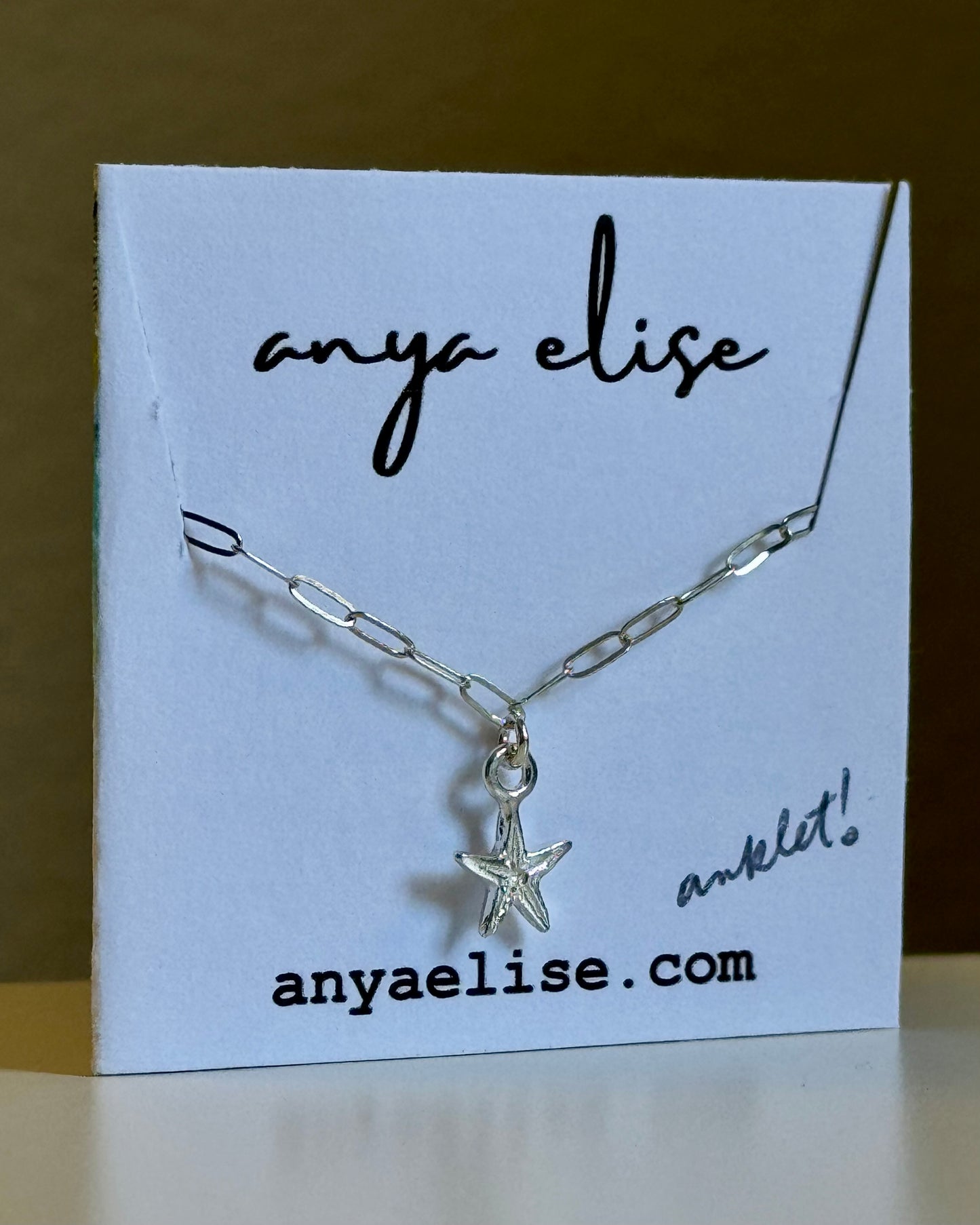 Starfish Paperclip Anklet