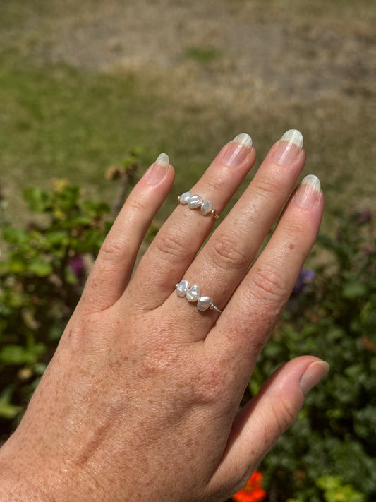 Triplet Pearl Ring