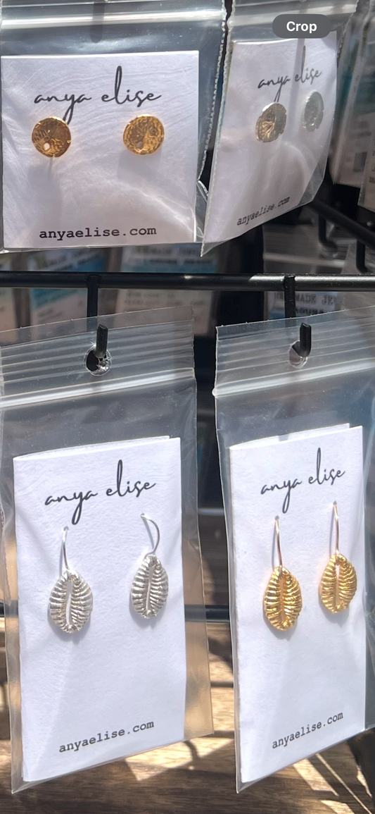 Cowrie Drop Earrings Medium